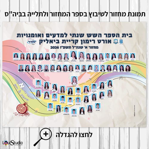 צילום ועיצוב תמונת מחזור חטיבת ביניים